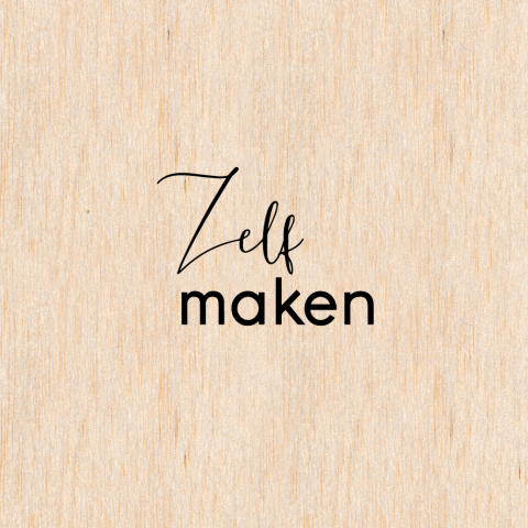 Vierkant geboortekaartje echt hout zelf maken